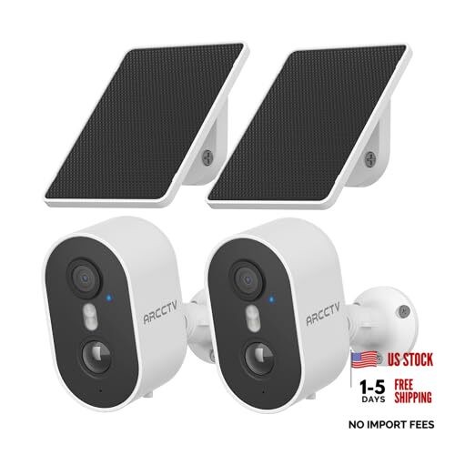 Security Camera Wireless Outdoor, 4MP Recharge Battery Powered WiFi 2 Pack