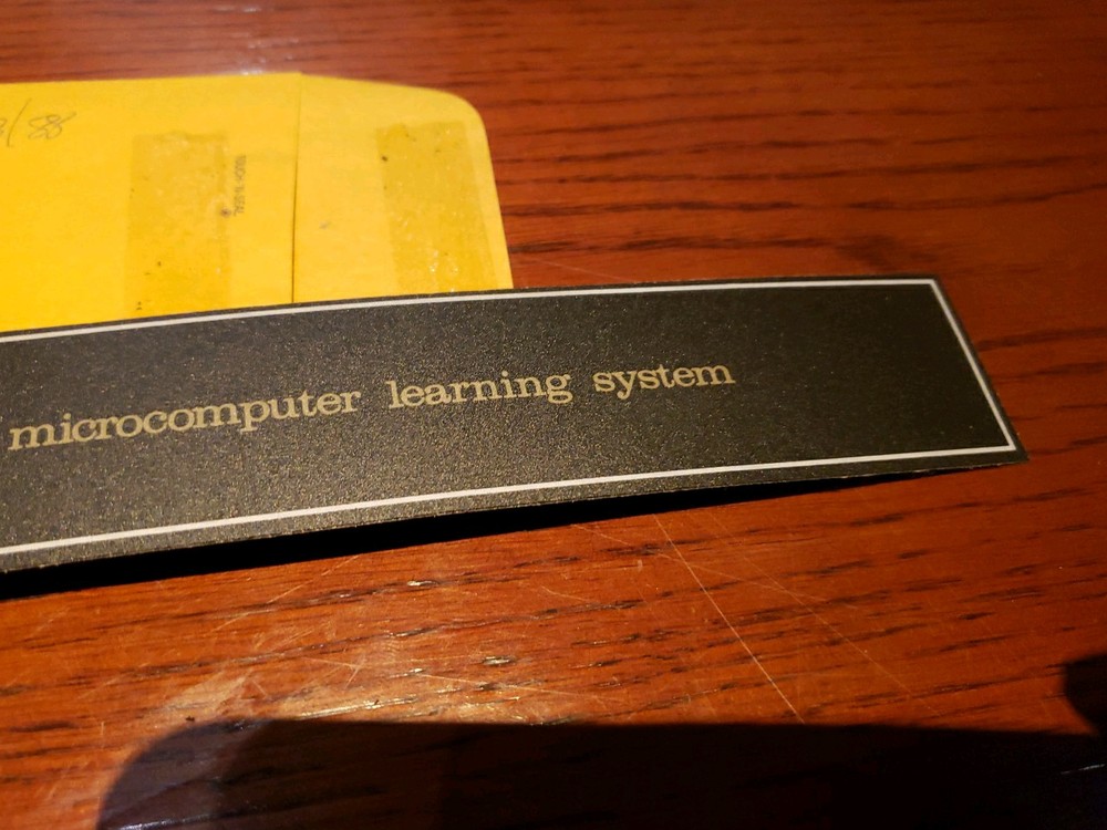 One New ET-3400 "Heathkit Label" #390-1391 for Microcomputer Learning System
