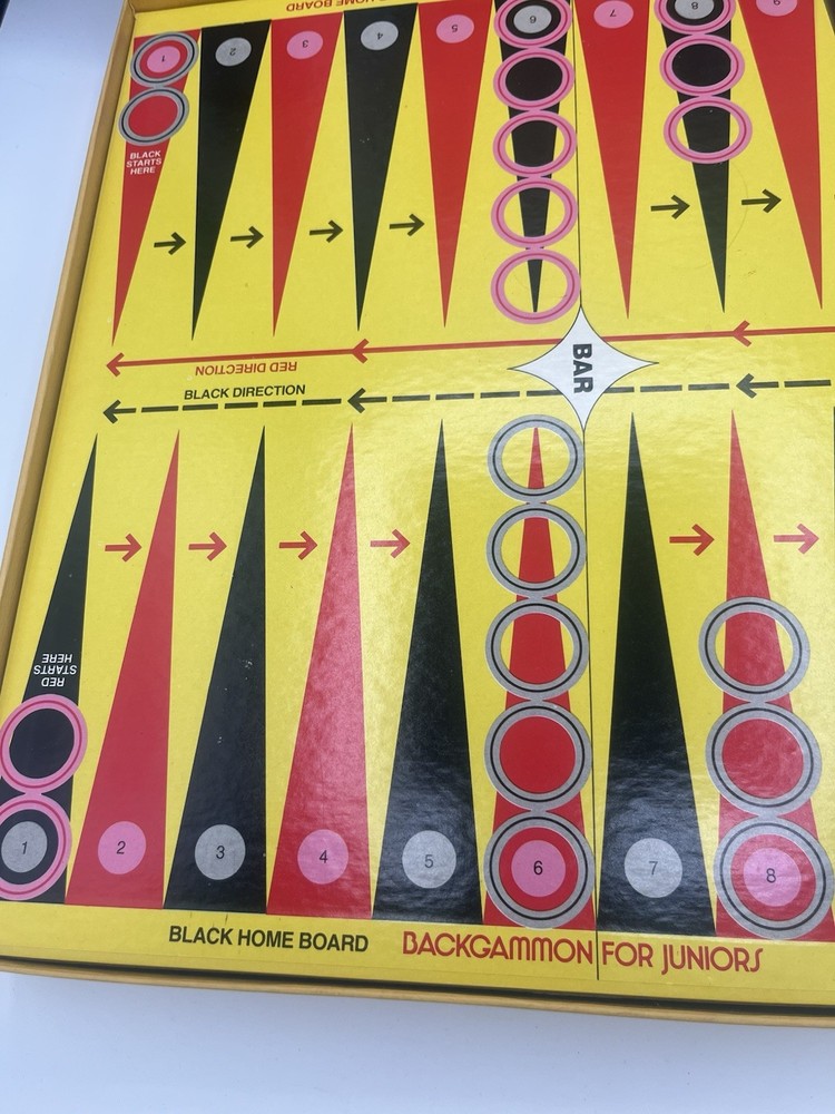 Backgammon For Juniors 1977 “A Great Cadaco Game” No 535