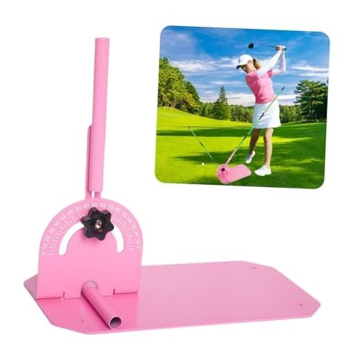Golf Alignment Stick Holder,Professional Swing Trainer,Pink Golf Swing Plane