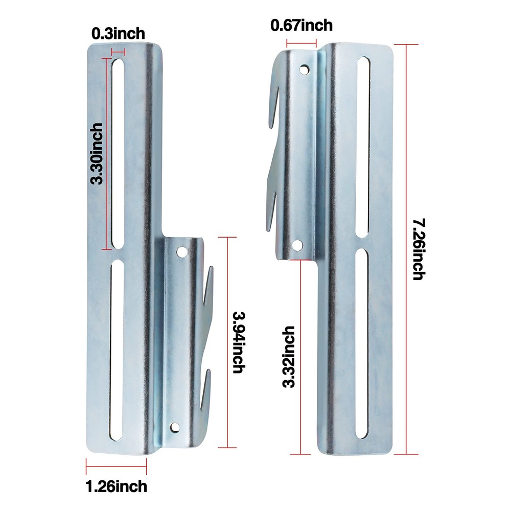 2 Pcs Extra Heavy Duty Headboard Conversion Bracket Kit, Bed Frame Bolt On to...