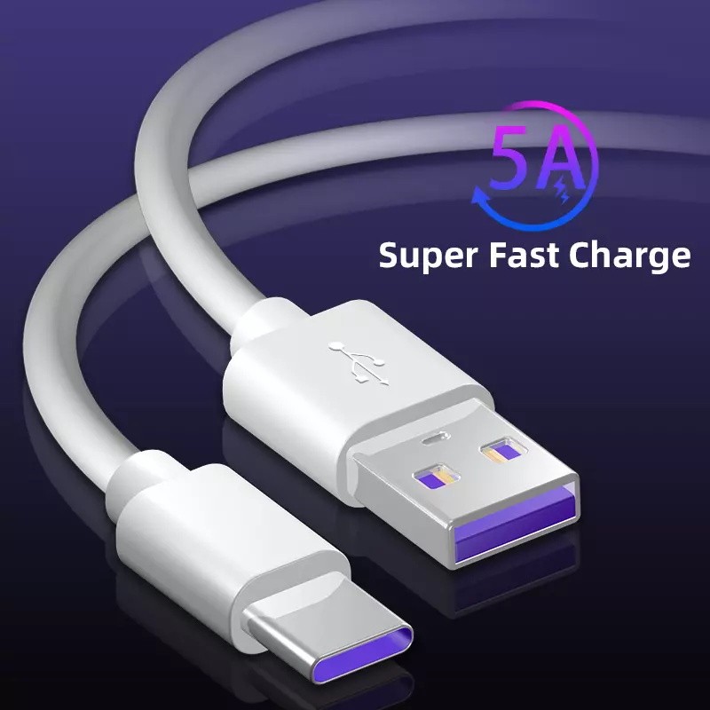 Universal USB Type-C Fast Charging Cable for Samsung Galaxy /Android Phone White