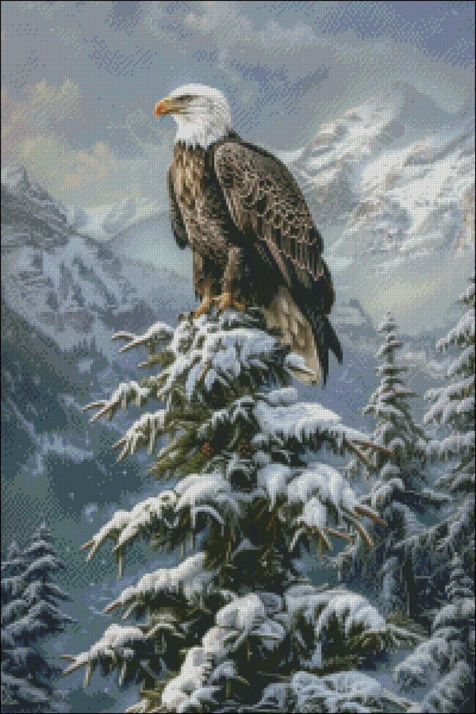 Twilight Perch 4 - DIY Chart Counted Cross Stitch Patterns Needleworks DMC Color