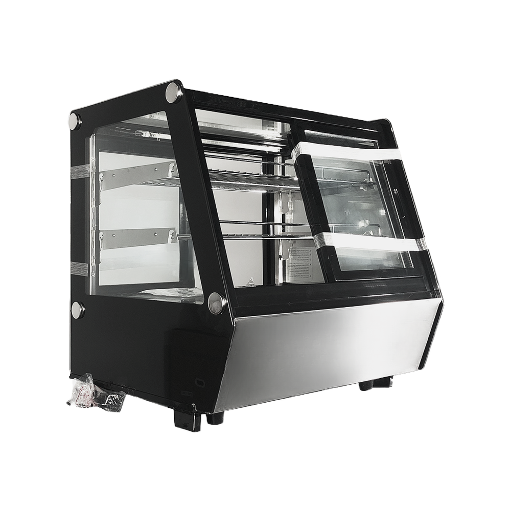 NSF 4.23-cu ft Refrigerated Display Case Countertop Bakery Display Case in Black