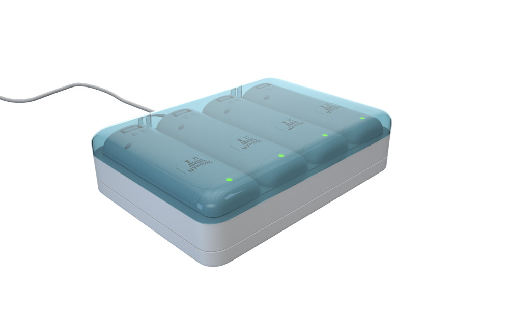 Wii&Wii U Remote Controller Charging Station + 4Pack 2800mAh Replacement Battery