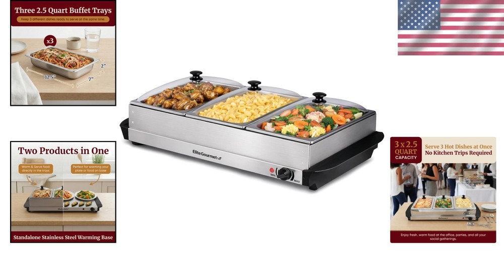 EWM-6171 Buffet Server with Temperature Control