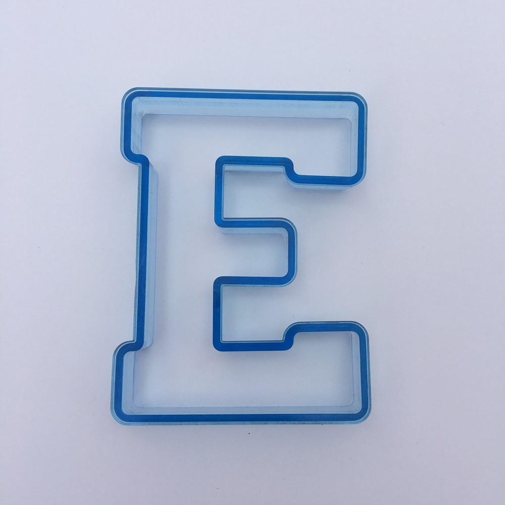 Varsity Font Cookie Cutter 4" tall - Letter E