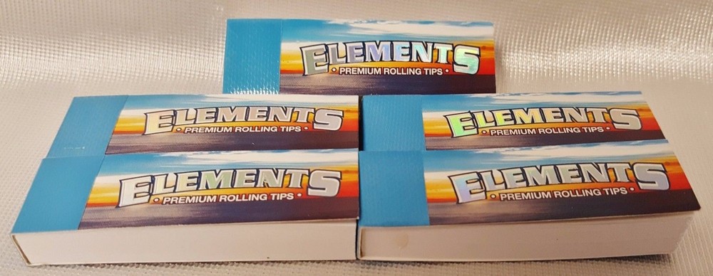 5 Packs Elements Premium Rolling Tips 50 Per Pack