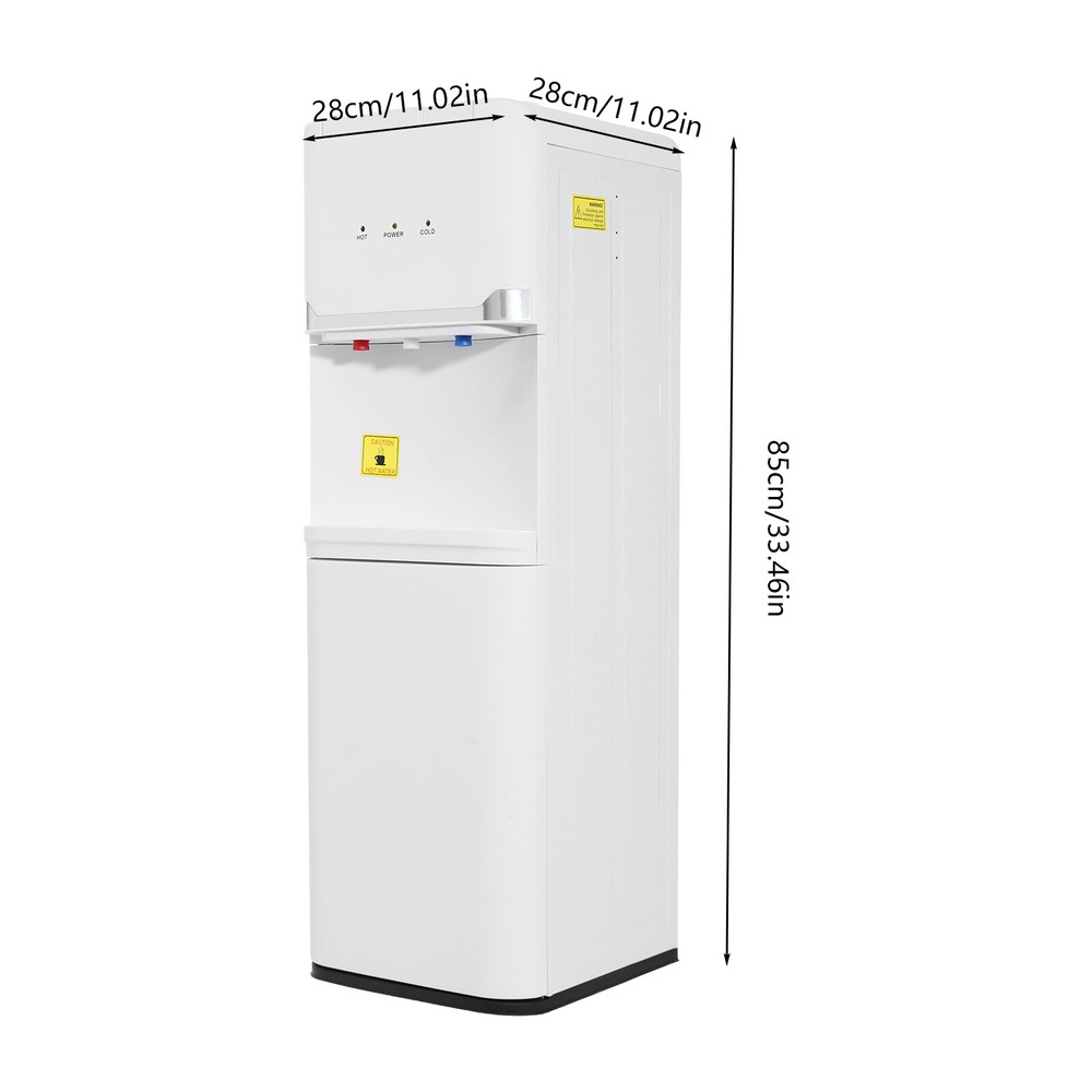 Hot&Cold&Warm Water Cooler Top Loading Water Dispenser – White, Holds 5 Gallon