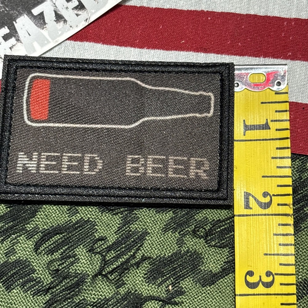 Need BEER Tactical Hook Loop Patch High Quality 2x3”