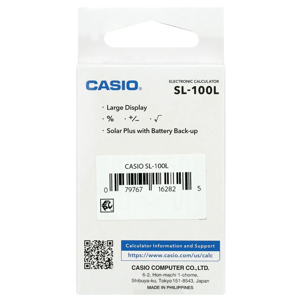 CASIO Standard Function SOLAR CALCULATOR 8-DIGITS Big Display Folding Hard Case