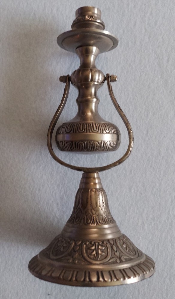 Unique Heavy Silver Pewter Swinging Candlestick 20-1607/B