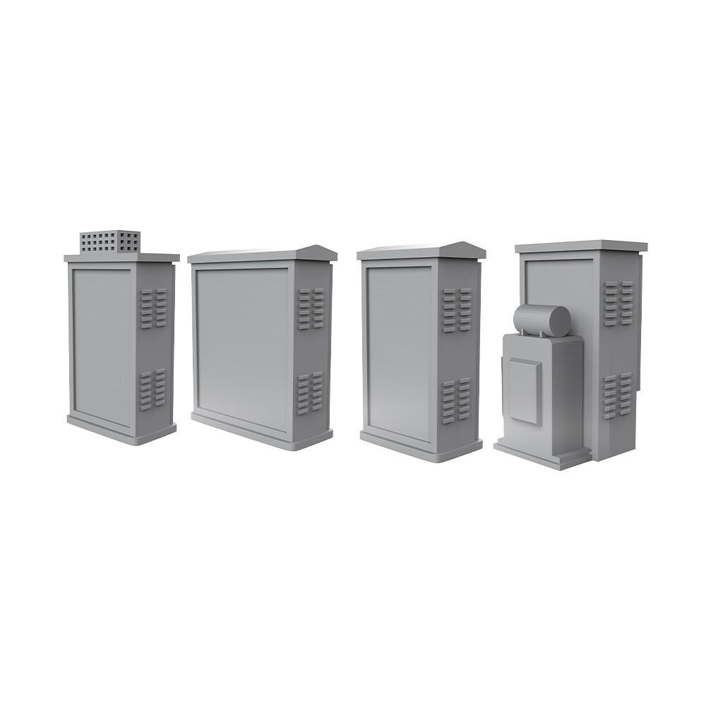 Electrical Distribution Transformer Boxes 1/64 S Scale Railroads Scenery
