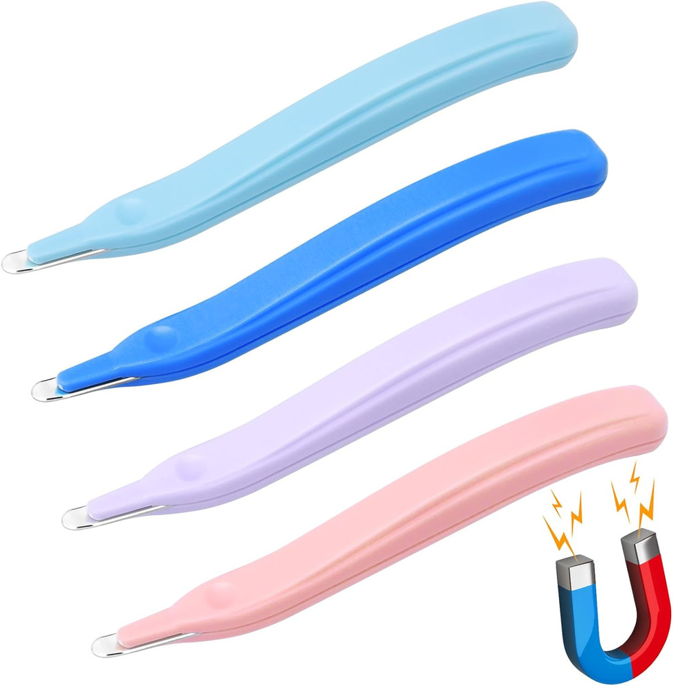 4 Pack Magnetic Staple Remover Tools, Professional Stapler Removers Staple Pulle