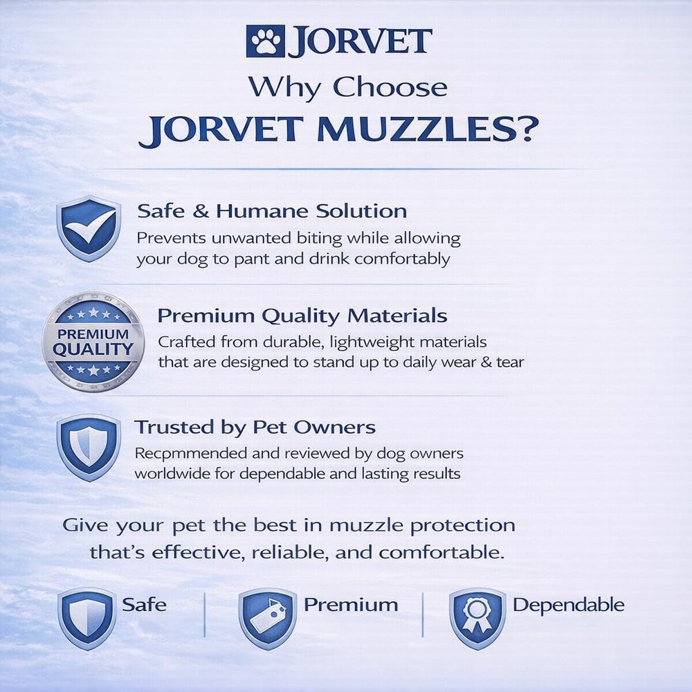 JorVet Nylon Basket Muzzle | Quick Release Buckle | Soft, #9, Beige