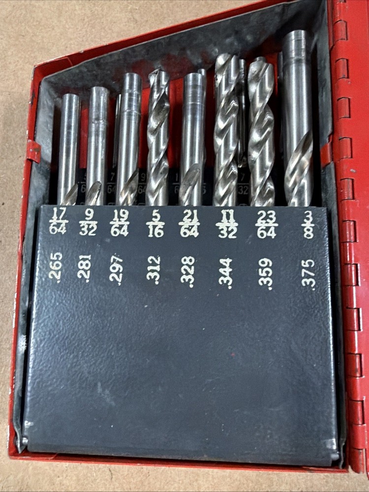 MAC Tools Drill Index 3/32nd thru 3/8” 64th Increments 16 Pieces Case Tin