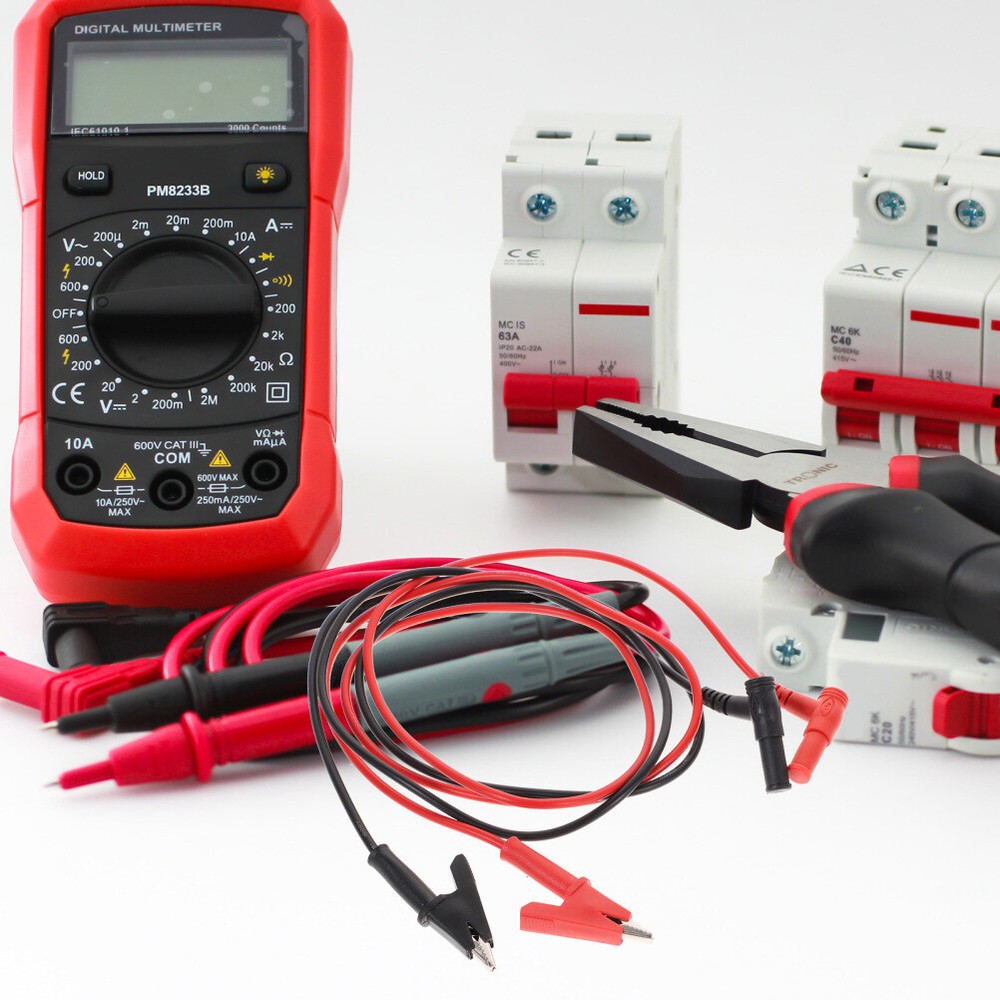 Volt Meter Leads Multimeter Cable Alligator Clips Testing Probe
