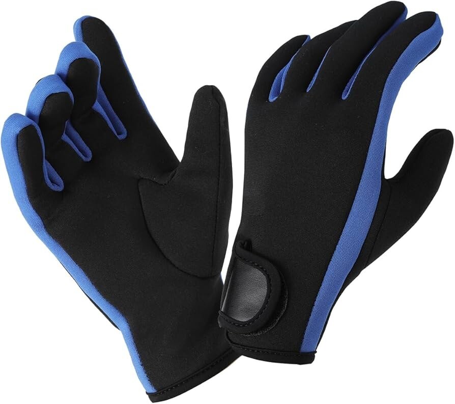 diving gloves black/blue 1pc