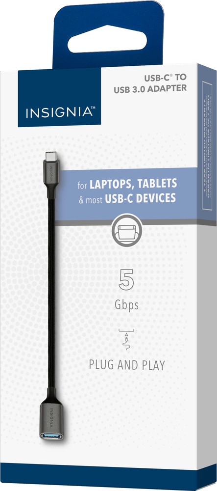 Insignia- USB-C to USB Adapter - Black
