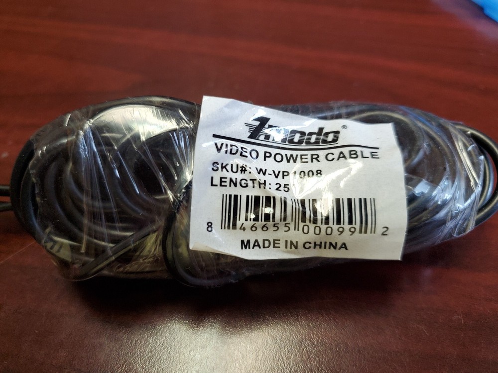 Zmodo Video Power Cable W-VP1008 25'