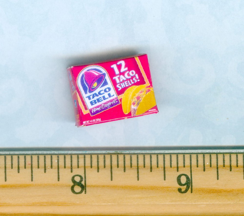 Dollhouse Mniatures Size Taco Shells Box