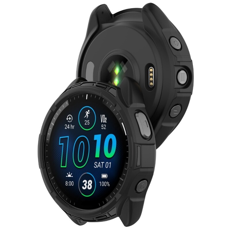 For Garmin-Forerunner 965 Watch Shockproof Antiscratch Cover Frame-Bumper Sleeve