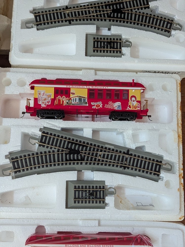 Hawthorne Village McDonald's 50th Train Set Tracks & Control (8 Train Pc + More)