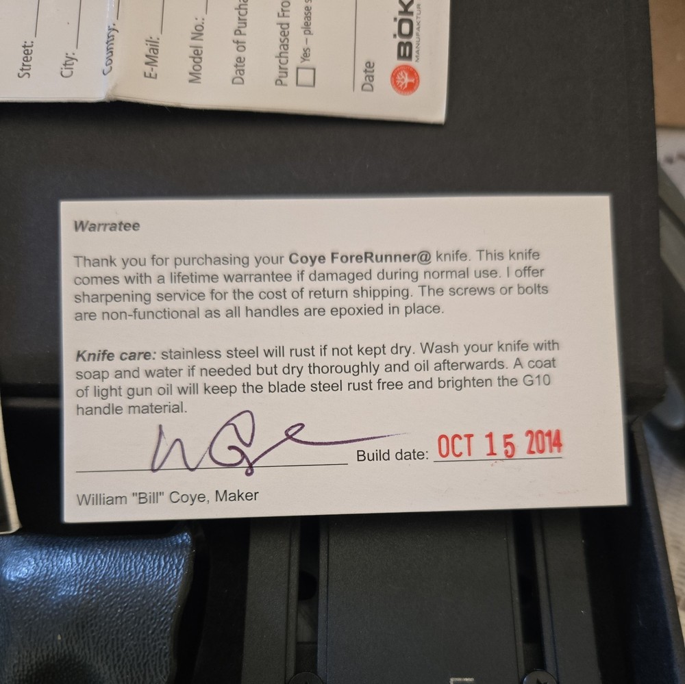 Boker Plus Bill Coye ForeRunner Tactical Fixed Blade Knife