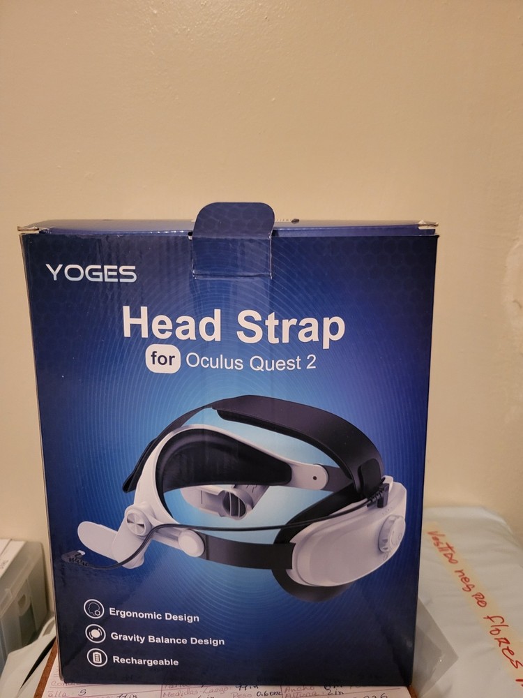 Yoges Head Strap for Oculus Quest 2 Ergonomic Gravity Balance Rechargeable USB-C