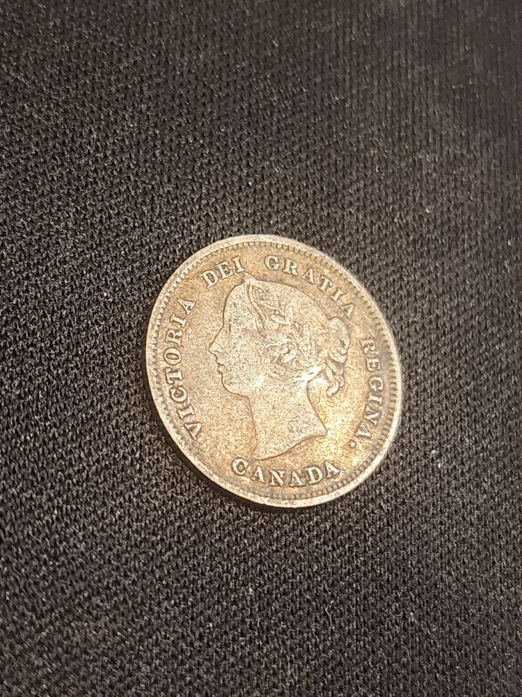 1887 Canada 5 Cents Silver Coin