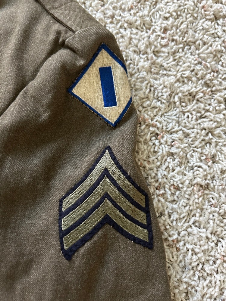 WW2 US Class A Dress Jacket Uniform Coat 37R 1st Service Command Sergeant WWII