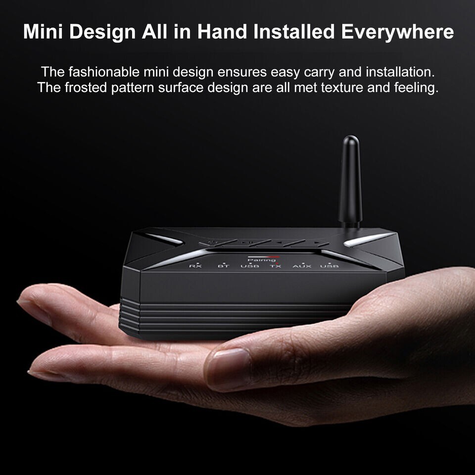Portable Wireless Bluetooth Transceiver Long Range Bluetooth 5.0 Audio Adapter