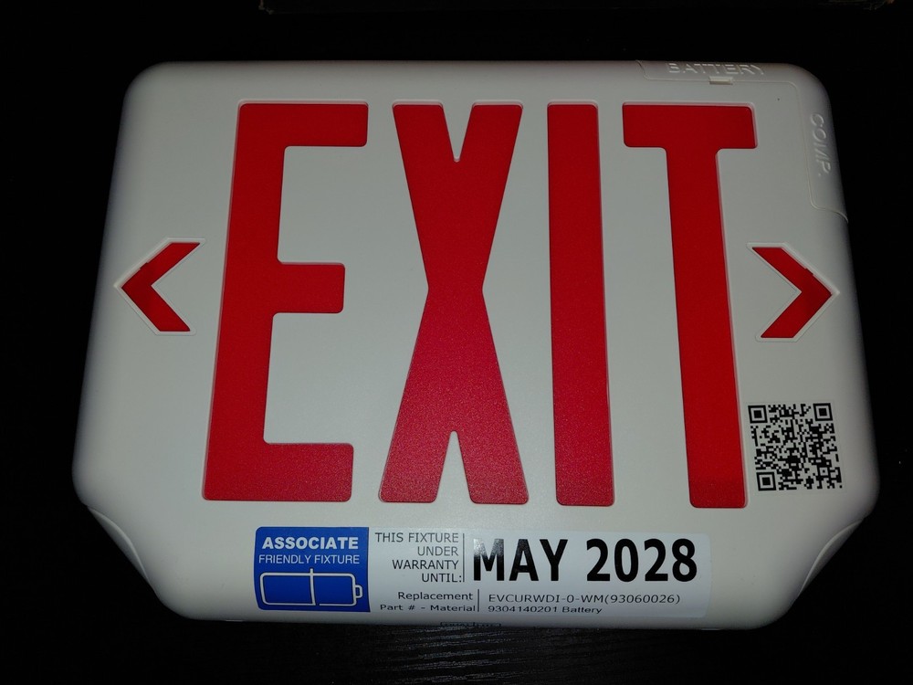 [NIB] Dual-Lite EVCURWDI-0-WM LED Exit Sign
