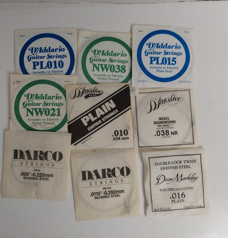 Large Lot Of Vintage Guitar Strings