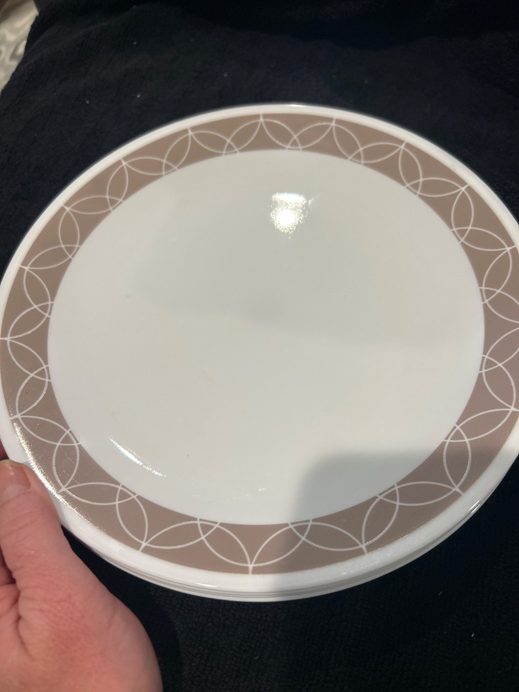 Corelle Sand Sketch pattern Dinnerware set of 11 vintage