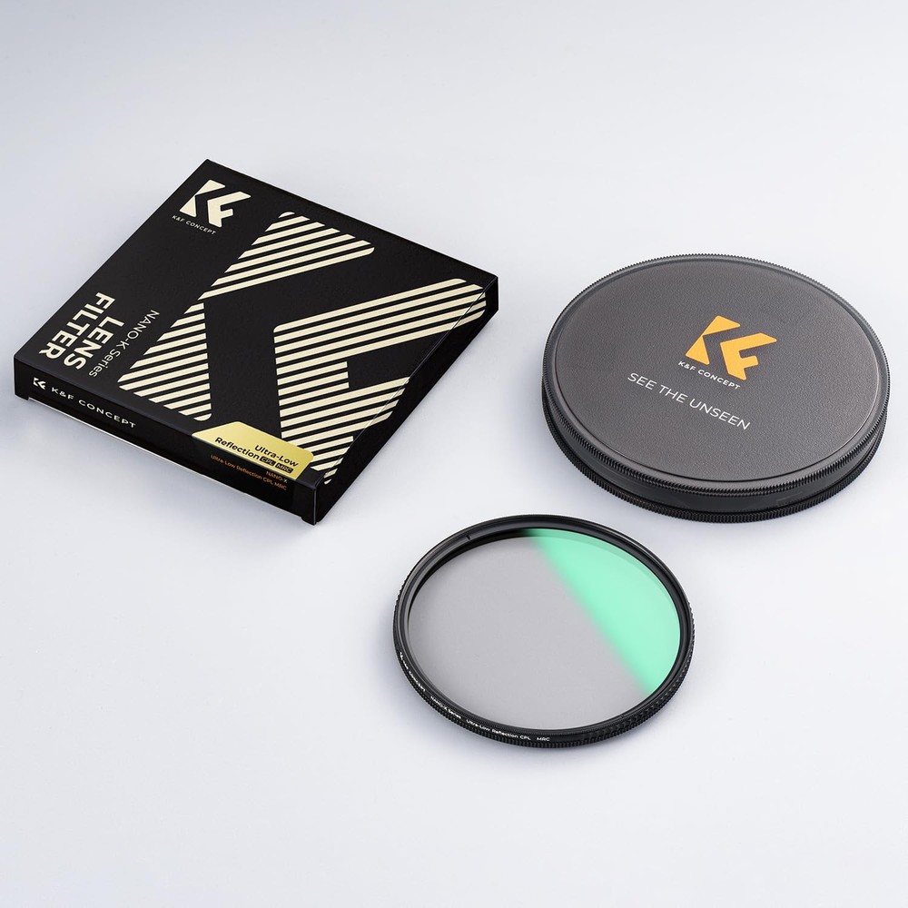 55mm Ultra-Low Reflectivity Circular Polarizers Filter 28 Multi-Layer Coating...