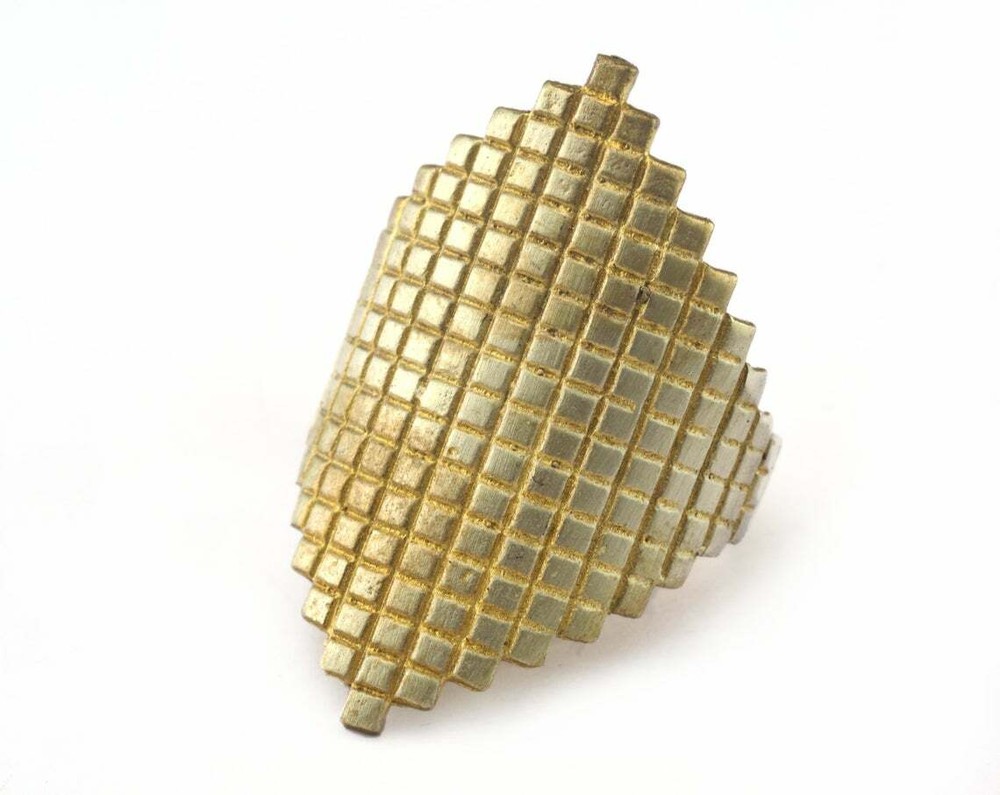 Adjustable Ring Raw brass (18.5mm 8.5US inner size - Adjustable ) OZ2707
