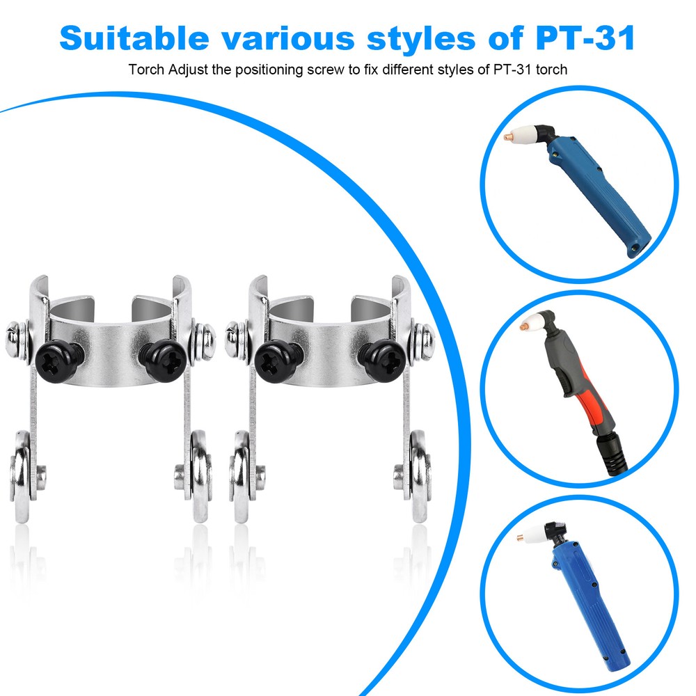 Reboot 2PCS PT-31 Plasma Cutter Roller Guide Wheel with 40pcs Torch Consumables