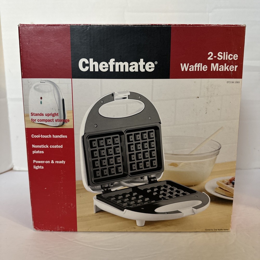 Chefmate 2 Waffle Maker Genuine Slice Standard Model WM-77