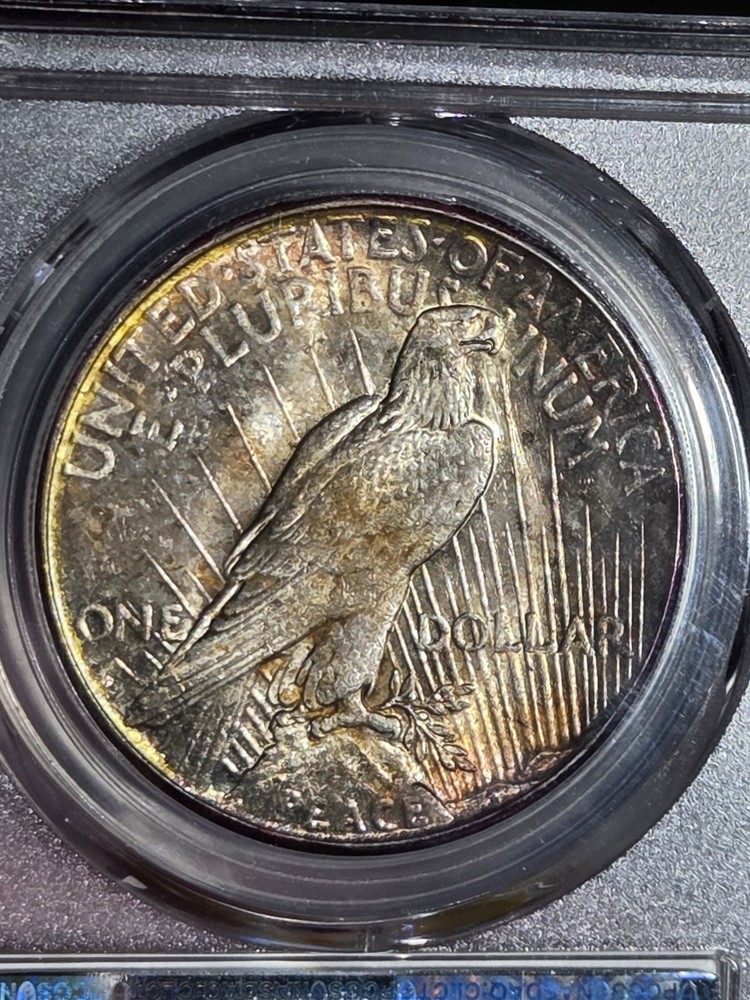 1925 S $1 Peace Dollar PCGS MS63 Toned