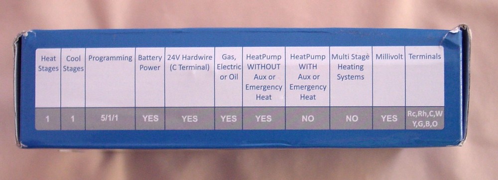 New Programmable 605 Thermostat for Home Conventional Single-Stage Systems