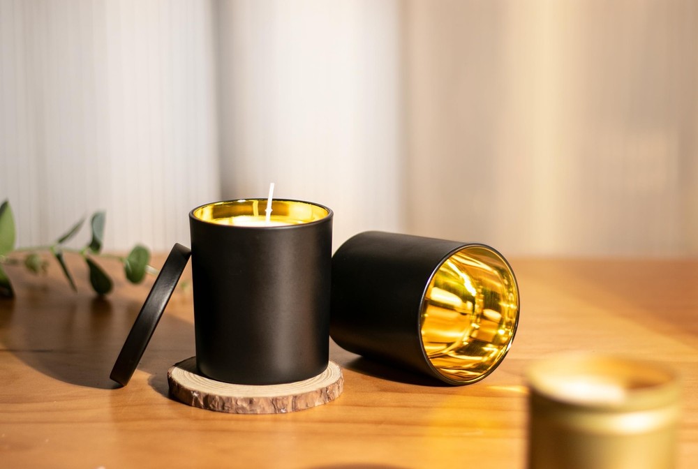 Bulk ​Candle Jars for Candle Making, Luxury Container with Electroplated Inte...