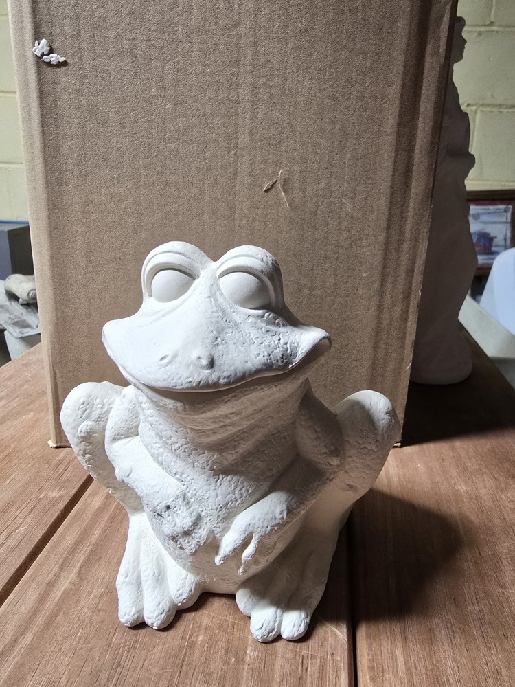 Two frogs 6" tall Ceramic Bisque Ready To Paint