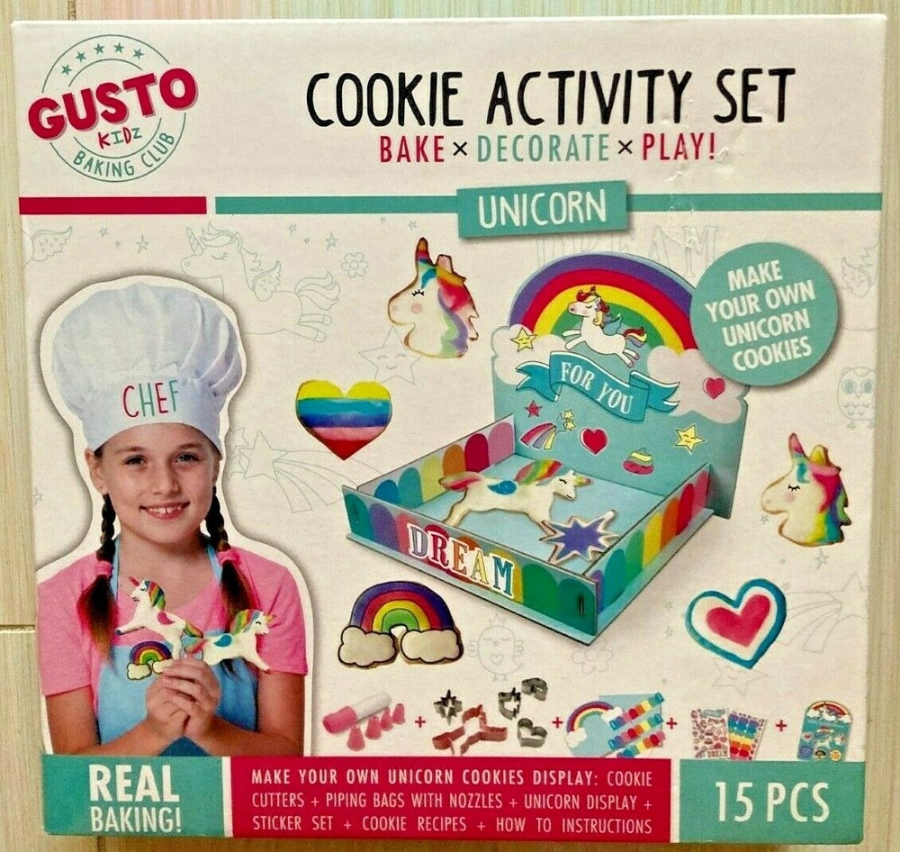 Gusto Unicorn Cookie Activity Set 15 PCS NEW