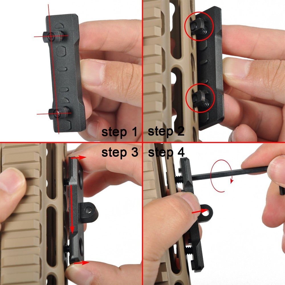 for M-Lok Sling Stud Bipod Adapter for Harris tyle Sling Stud Low Profile