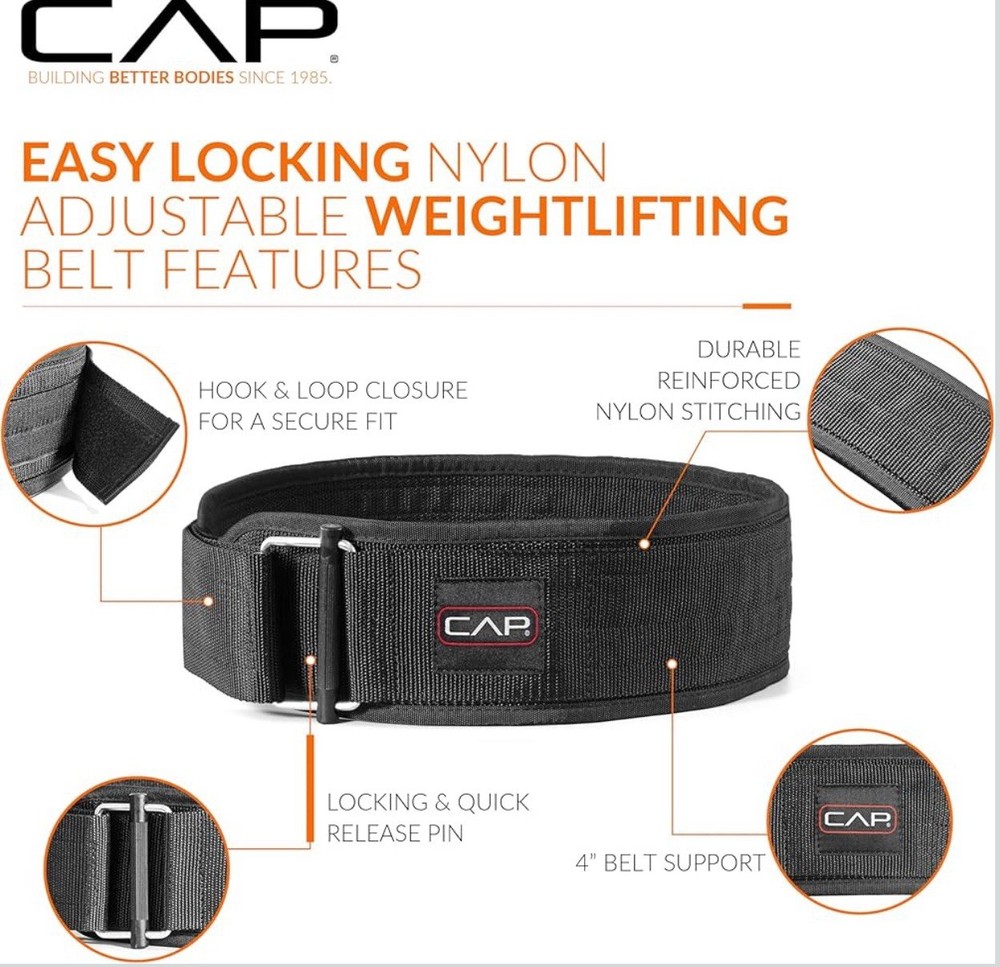 CAP Barbell Premium Nylon Weightlifting Belt