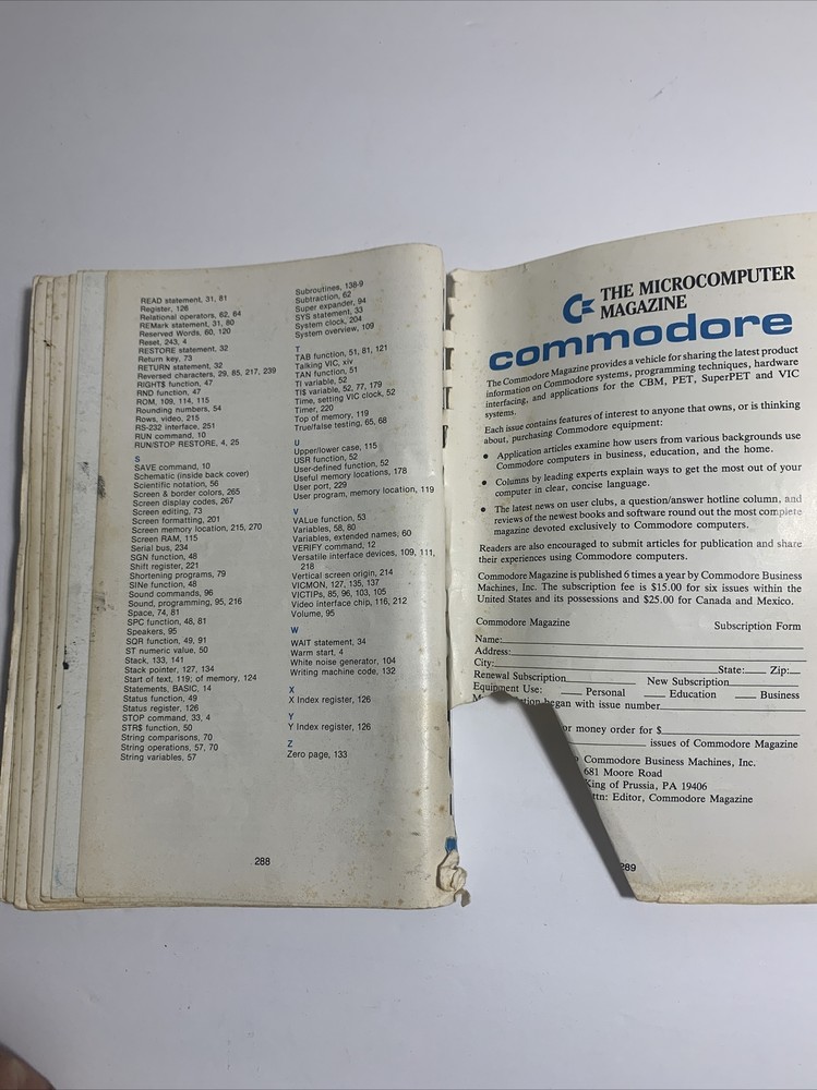 VIC 20, Commodore Computer User Guide 1982 & Reference (2) Book Lot