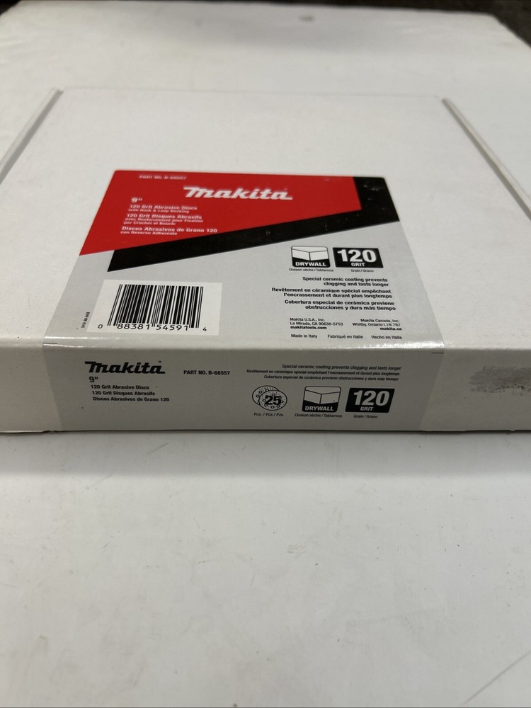 Makita 9'' Abrasive Disc / Box 25 Drywall