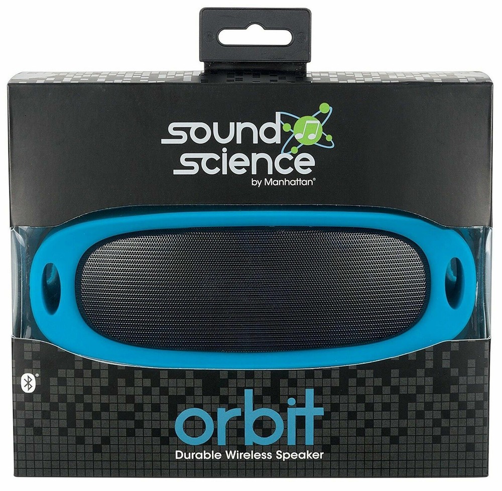 NEW Manhattan Sound Science ORBIT Durable Bluetooth Speaker Wireless BLUE 162371