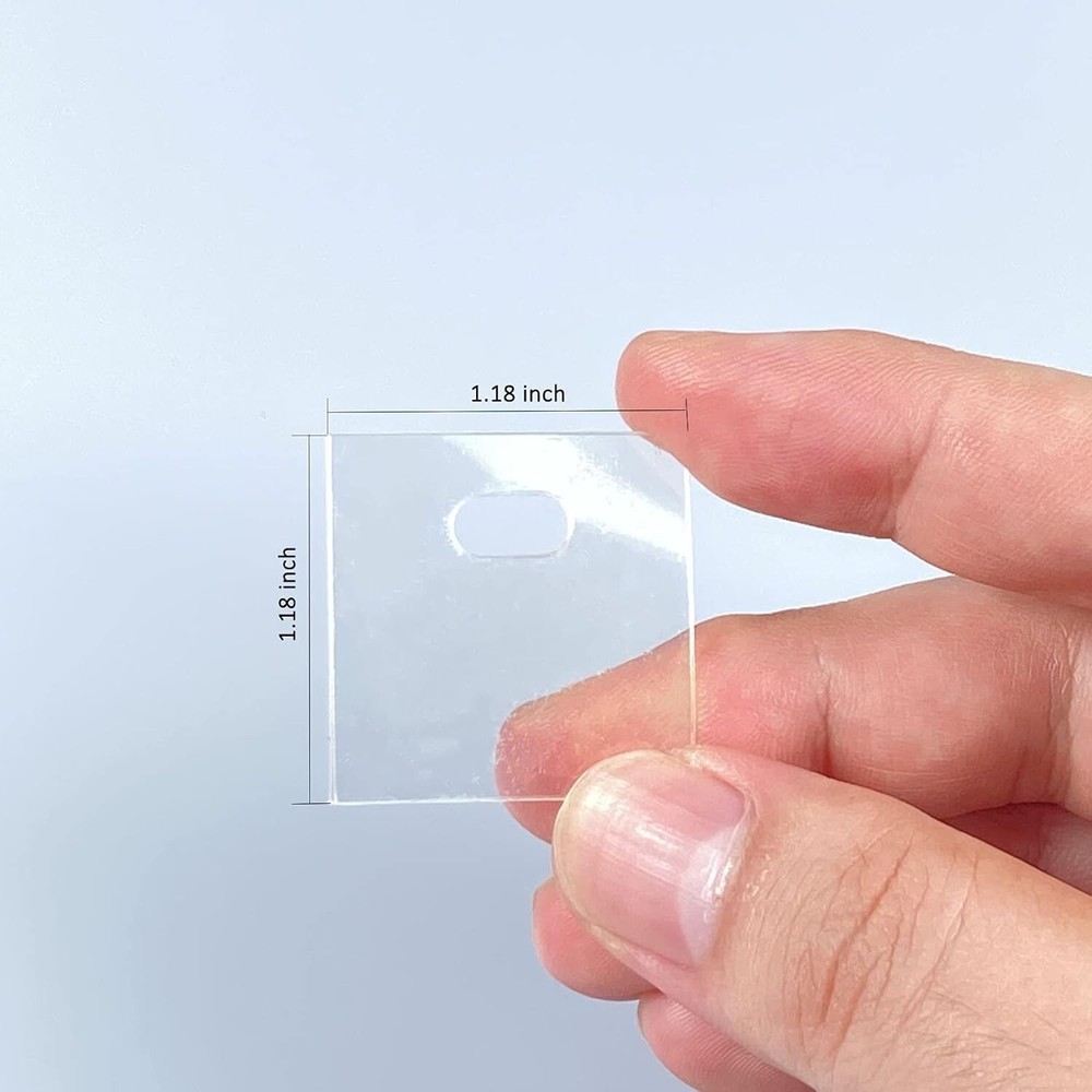 60 Snap-in Vertical Blind Repair Tabs - Transparent & Long-lasting Solution